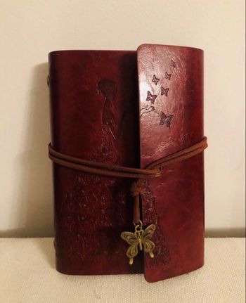 Carnet pu simili cuir robe papillon neuf