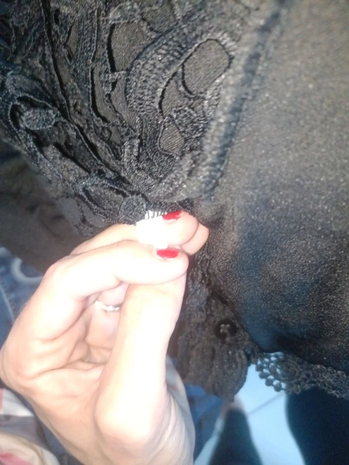 Combi short noire dentelle S - photo numéro 4