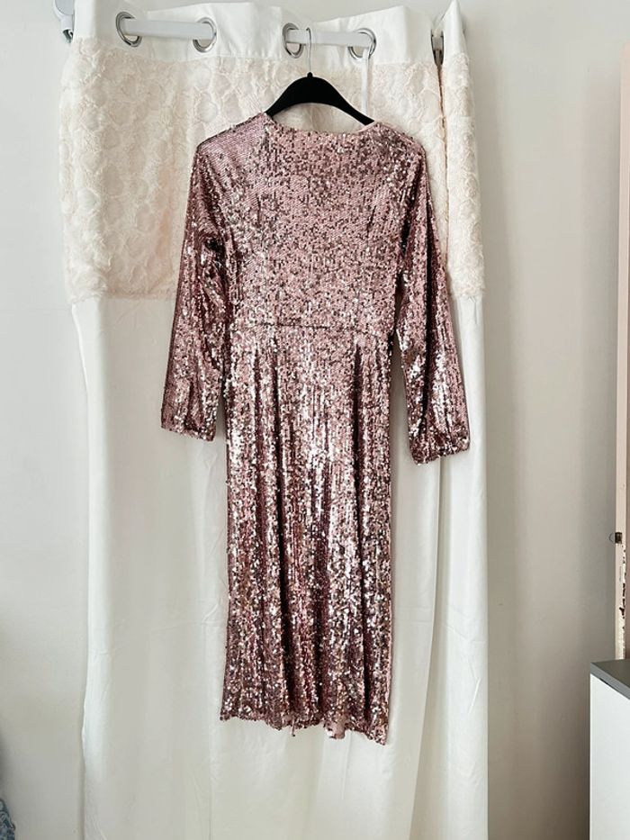 Kimono/ veste longue en sequins neuf L - photo numéro 6