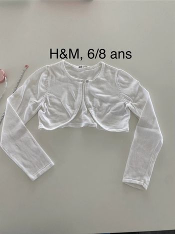 Boléro blanc H&M 8 ans