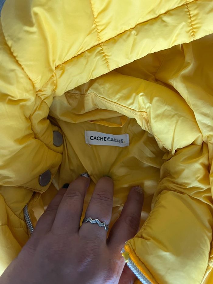 Manteau doudoune jaune cache cache 42 - photo numéro 4