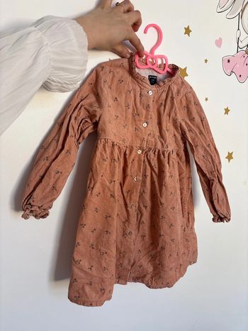 Robe velours Kiabi, taille 36 mois, bébé fille