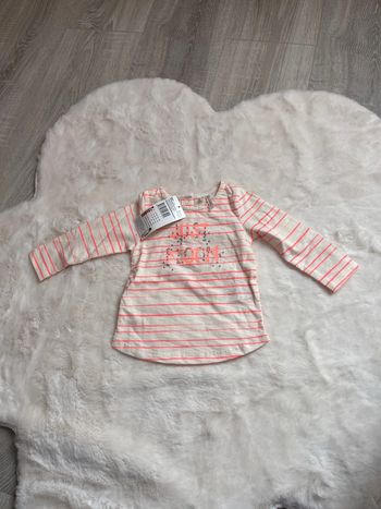 T-shirt bébé fille manche longue 6 mois