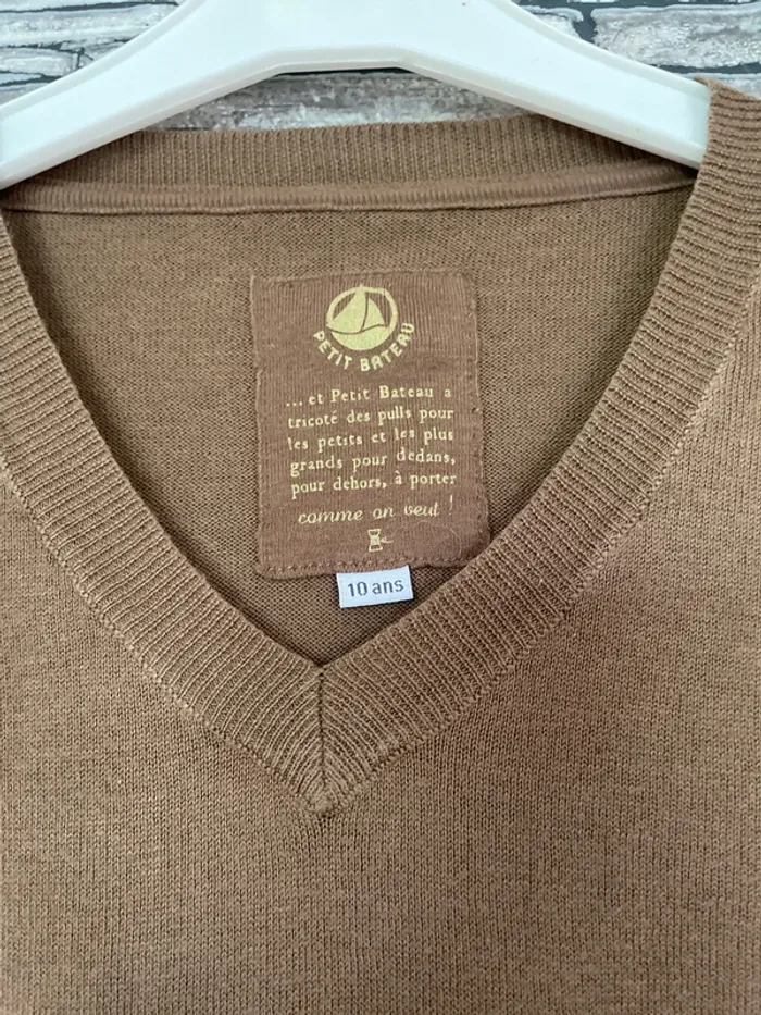 Pull léger col V garçon petit bateau 10 ans - photo numéro 2