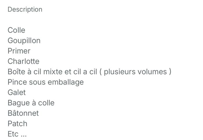 Kit extensions de cil
