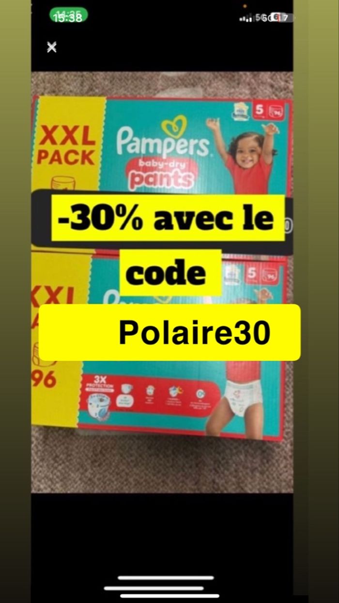 Deux cartons de couches culottes taille 5