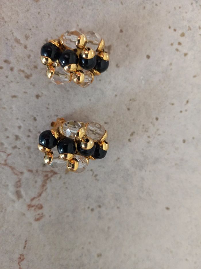 Boucle d oreilles perle vintage