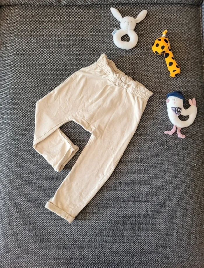 Pantalon sarouel fille molletonné 36 mois