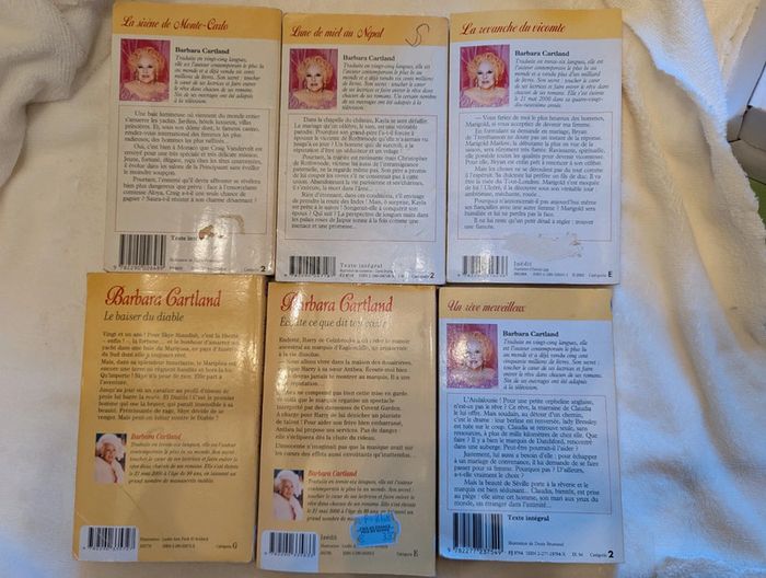 Lot de 6 romans Barbara Cartland - photo numéro 2