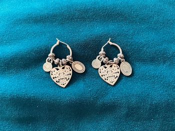 Boucles d’oreilles à breloques cœur