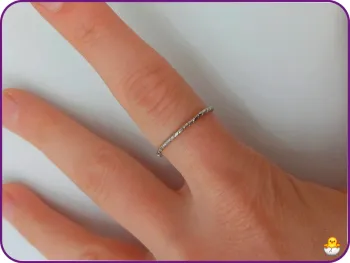 Bague argentée tendance en acier inoxydable