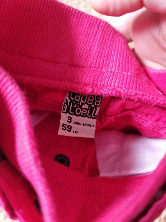 Pantalon fuschia tape à l'œil 3 mois - photo numéro 3