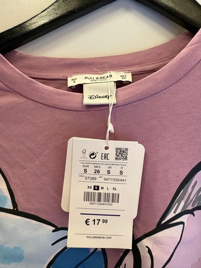 T-shirt Stitch Disney – Mauve – NEUF avec étiquette - photo numéro 2