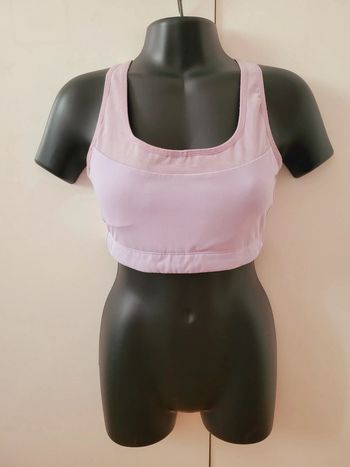 Haut sport brassière top Crivit violet lavande renforts poitrine taille M 38