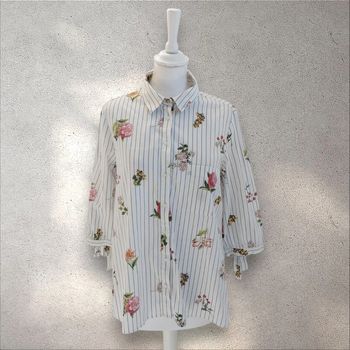 Chemise motifs fleuris oversize taille S