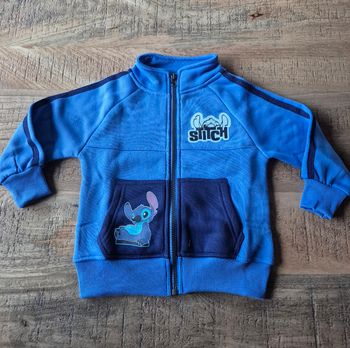 Gilet Zippé Garçon Stitch Bleu 2 ans