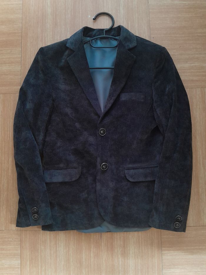 Veste velours gris 8 ans