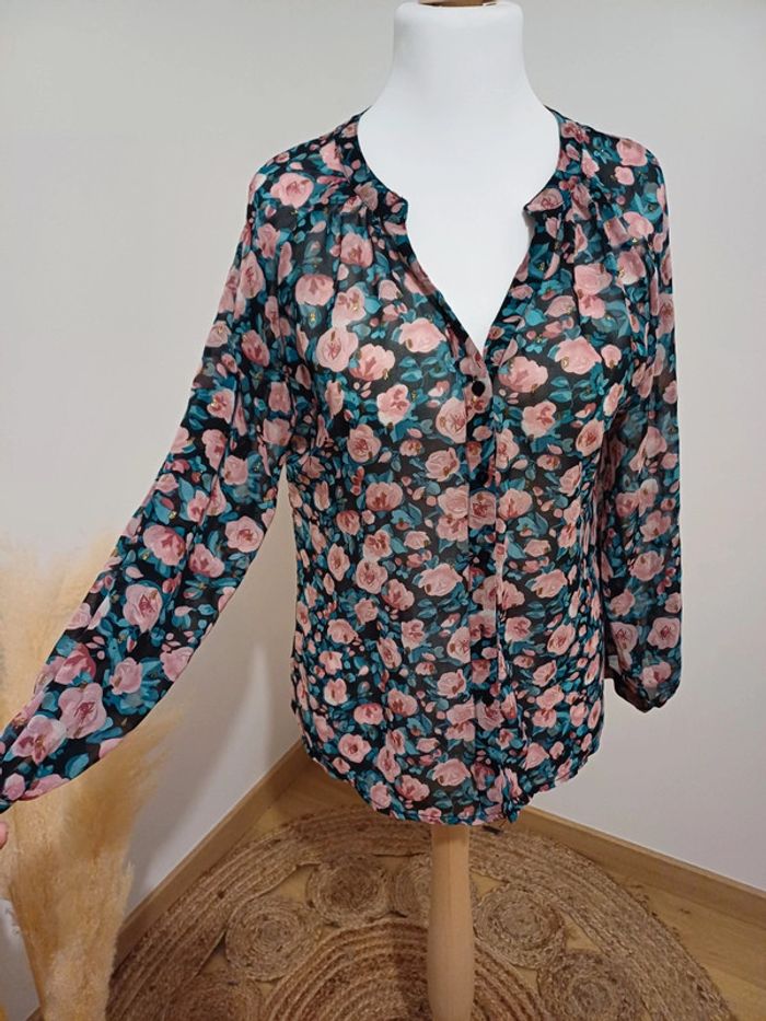 Chemise transparente fleurie Goa taille M 38 - photo numéro 8