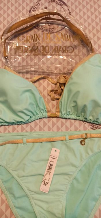 Maillot de bain bikini grain de sable t42