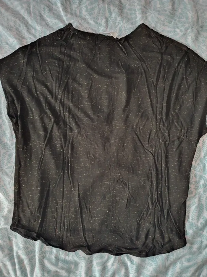 T-shirt fluide noir et doré Promod - photo numéro 3