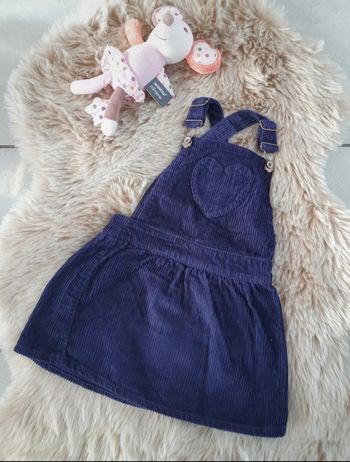 Robe velours marine in extenso 3 ans