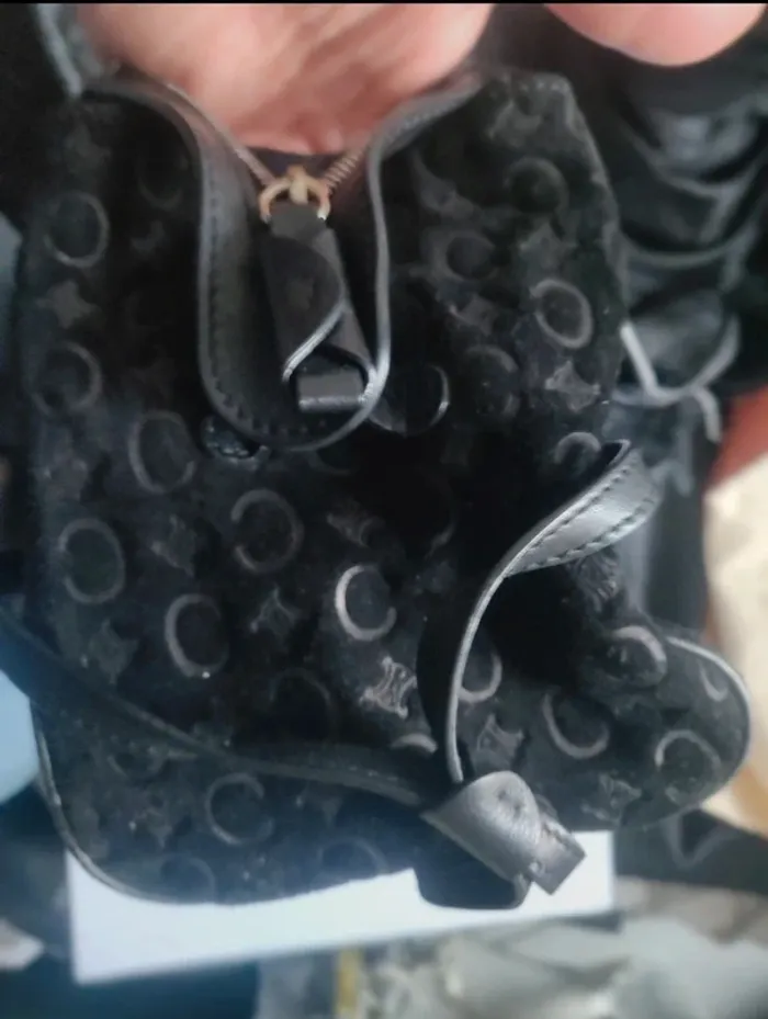 Sac Celine en cuir et velours - photo numéro 3
