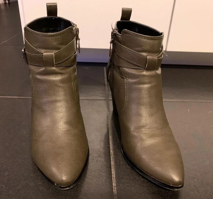 Bottines boots kaki Promod T39 - photo numéro 2