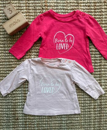 Lot tee shirt Vertbaudet 3mois / 60cm