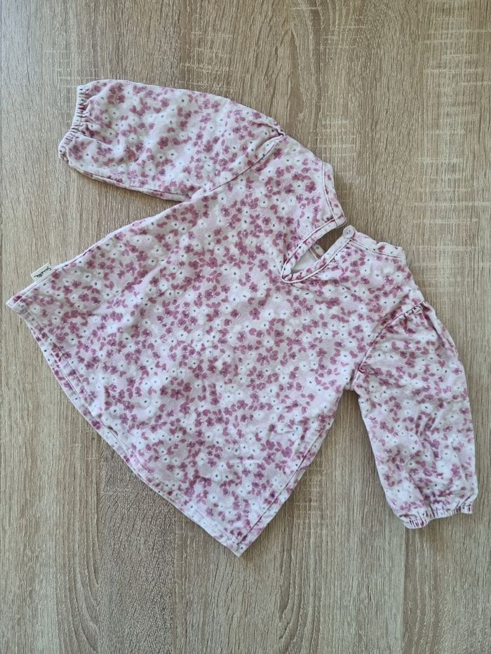 Robe bébé rose à fleurs - photo numéro 3