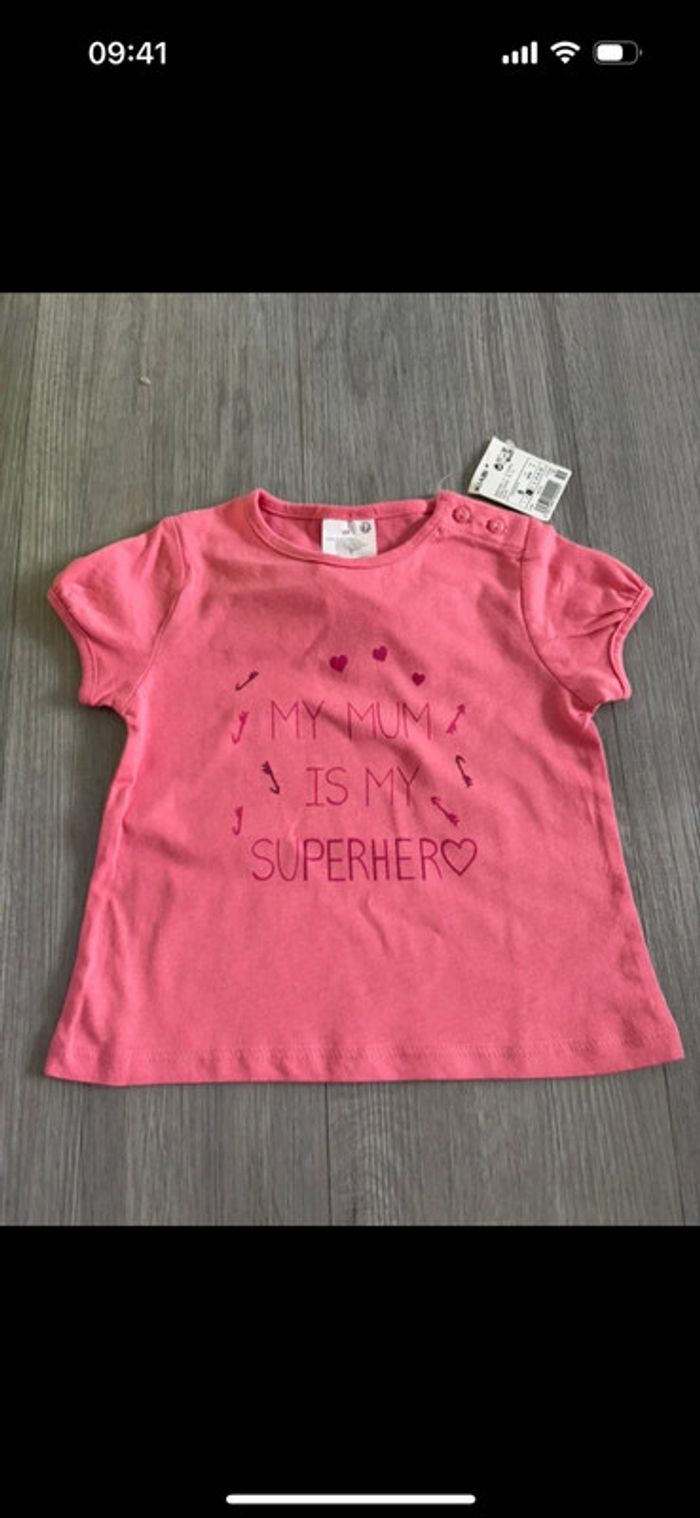 Lot de 2 tee-shirts Kiabi taille 6 mois neuf - photo numéro 3