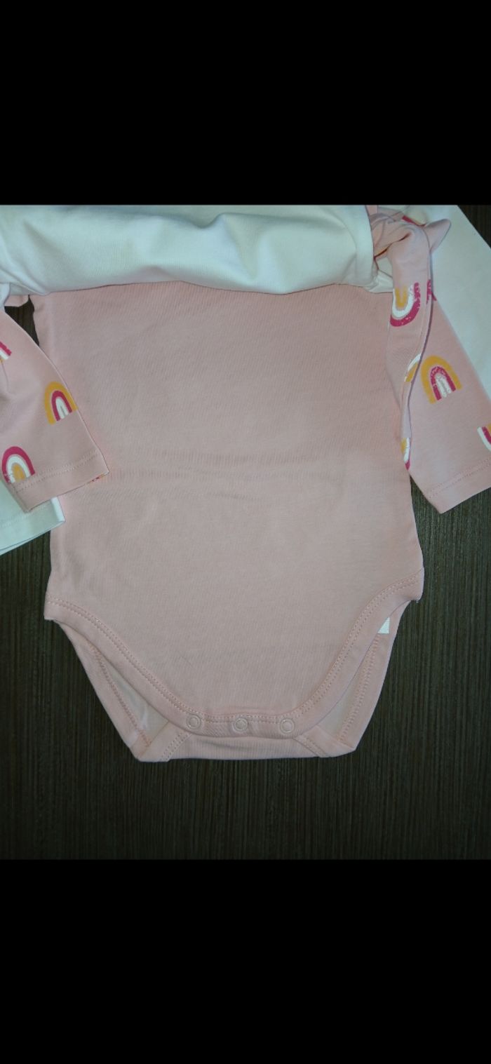 Lot de 3 bodies manches longues fille DIM 3 mois - photo numéro 3