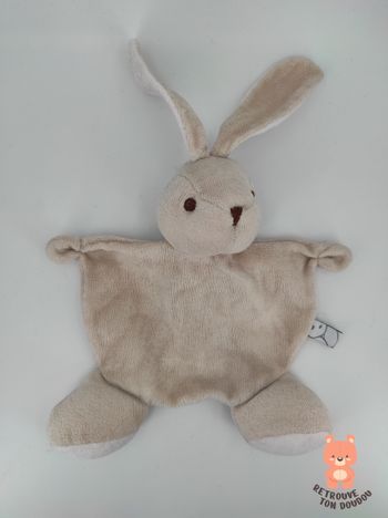 Doudou Plat demi-cercle Lapin beige