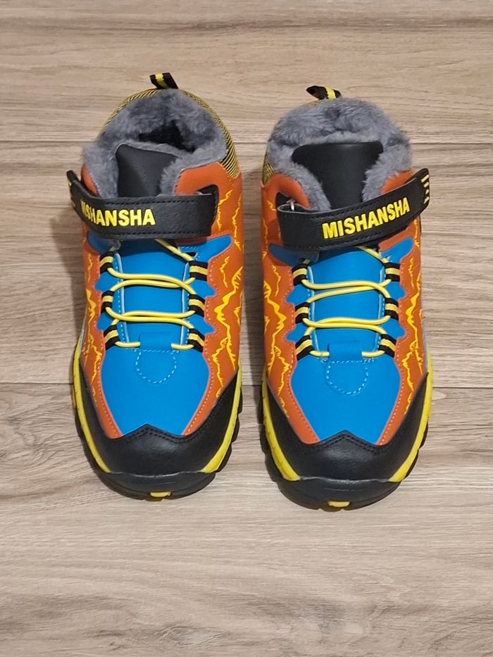 Chaussure hiver chaud randonnée Marche enfant femme montagne marron bleu