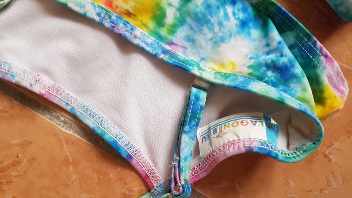 Maillot de bain 2 pièces fille 10 ans Lagon bleu - photo numéro 6