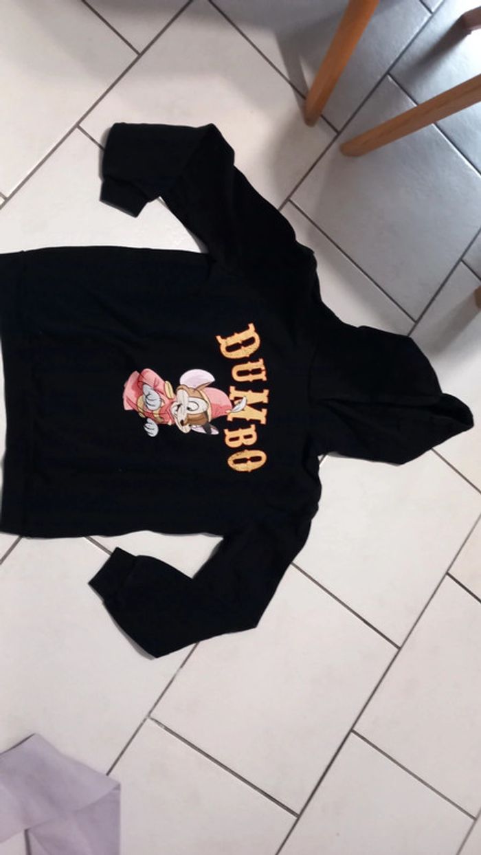 Pull noir à capuche dumbo tbe femme taille s