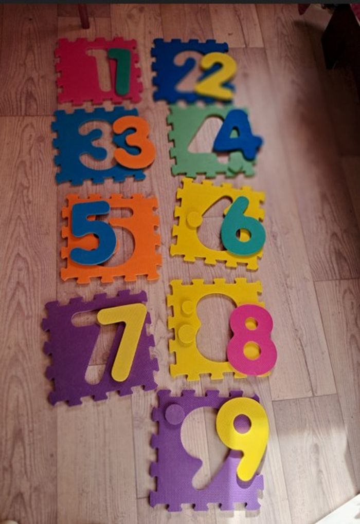 20 Dalles mousse chiffre puzzle - photo numéro 3