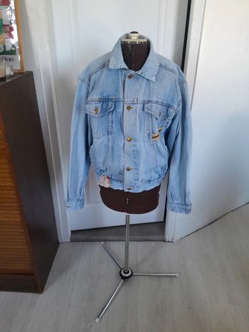 Veste en jean oversize vintage avec ruban sur poche  Weipper