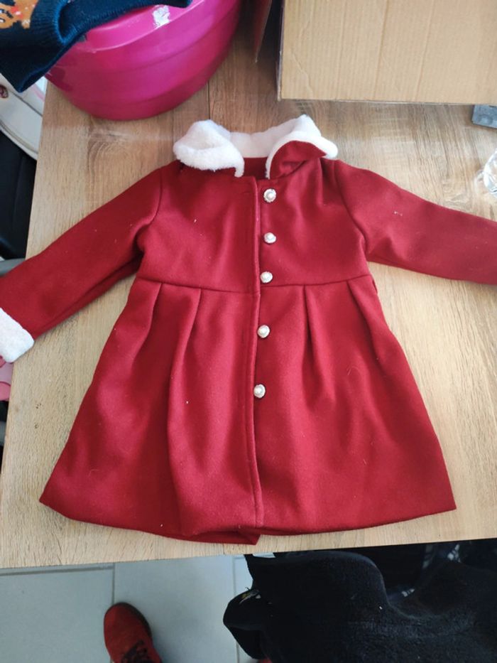 Manteau fourré style noel