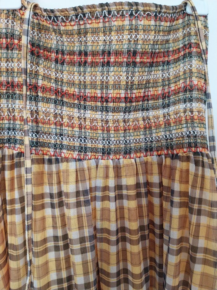 Robe zara à bustier imprimé et brodé - photo numéro 4