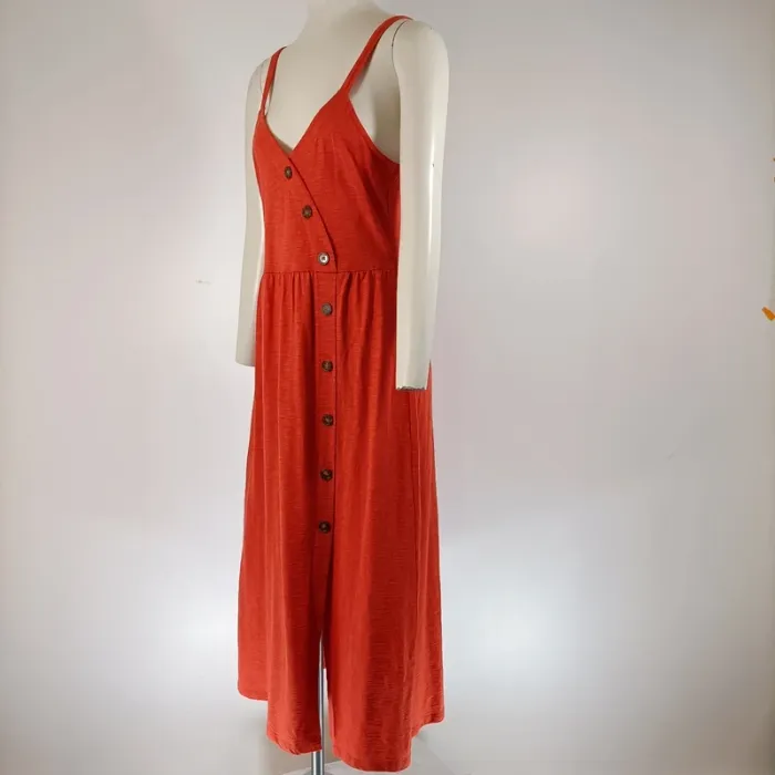 Robe orange à bretelles CMT Collection taille 38 été - A131 - photo numéro 4