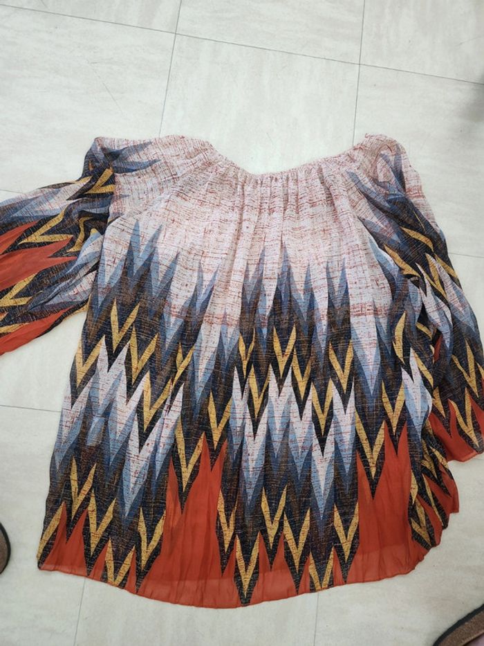 Chemisier multicolore elora taille 42/44 parfait état - photo numéro 4