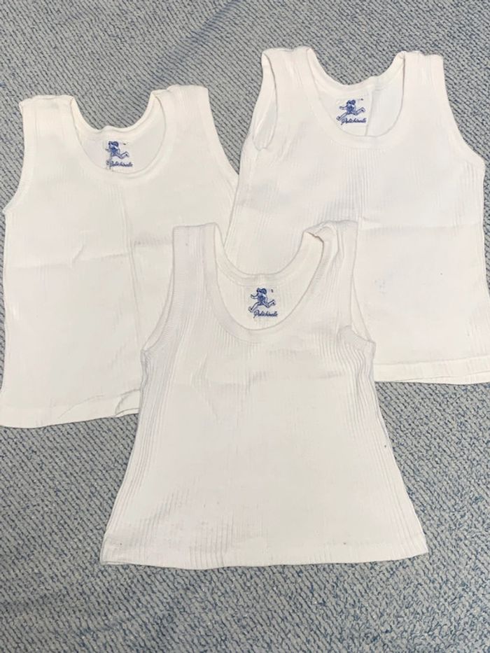 Sous vêtements bébé anciens Polichinelle lot de 3 (2 tailles 4 et 1 taille 2)