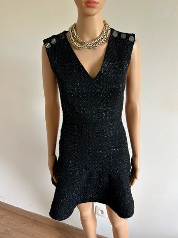 Robe épaisse noire pailletée neuve sans manches Morgan taille 34 (valeur 85€)