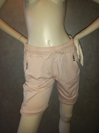 short rose bande brillante taille 40