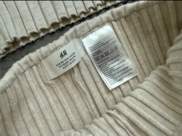 Ensemble beige top court et pantalon flare 8/9 ans H&M - photo numéro 8