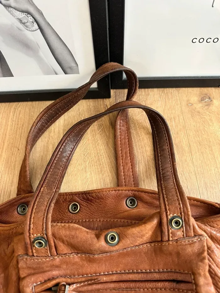Sac à main Billy Jérôme Dreyfuss marron modèle taille L - photo numéro 6
