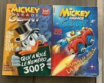 Lot de 2 livres Mickey Parade Géant Disney n° 300 et 267