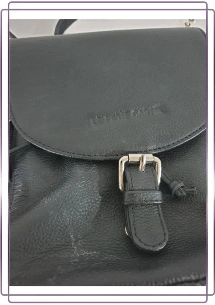 Sac à bandoulière noir le petit cartel, bon état mais à nettoyer, 19x17cm - photo numéro 2