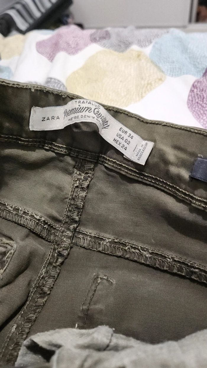 Pantalon kaki à poche et couture - photo numéro 6