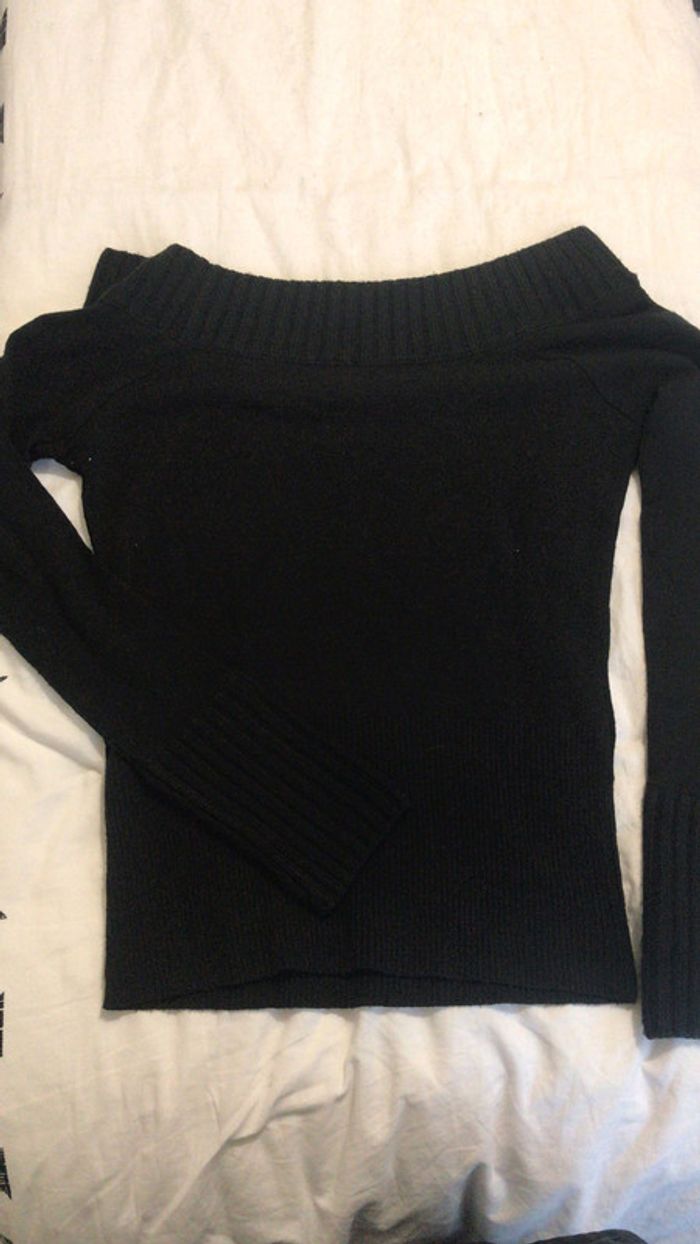 Pull Avant Première taille 1 noir col ballon - photo numéro 8